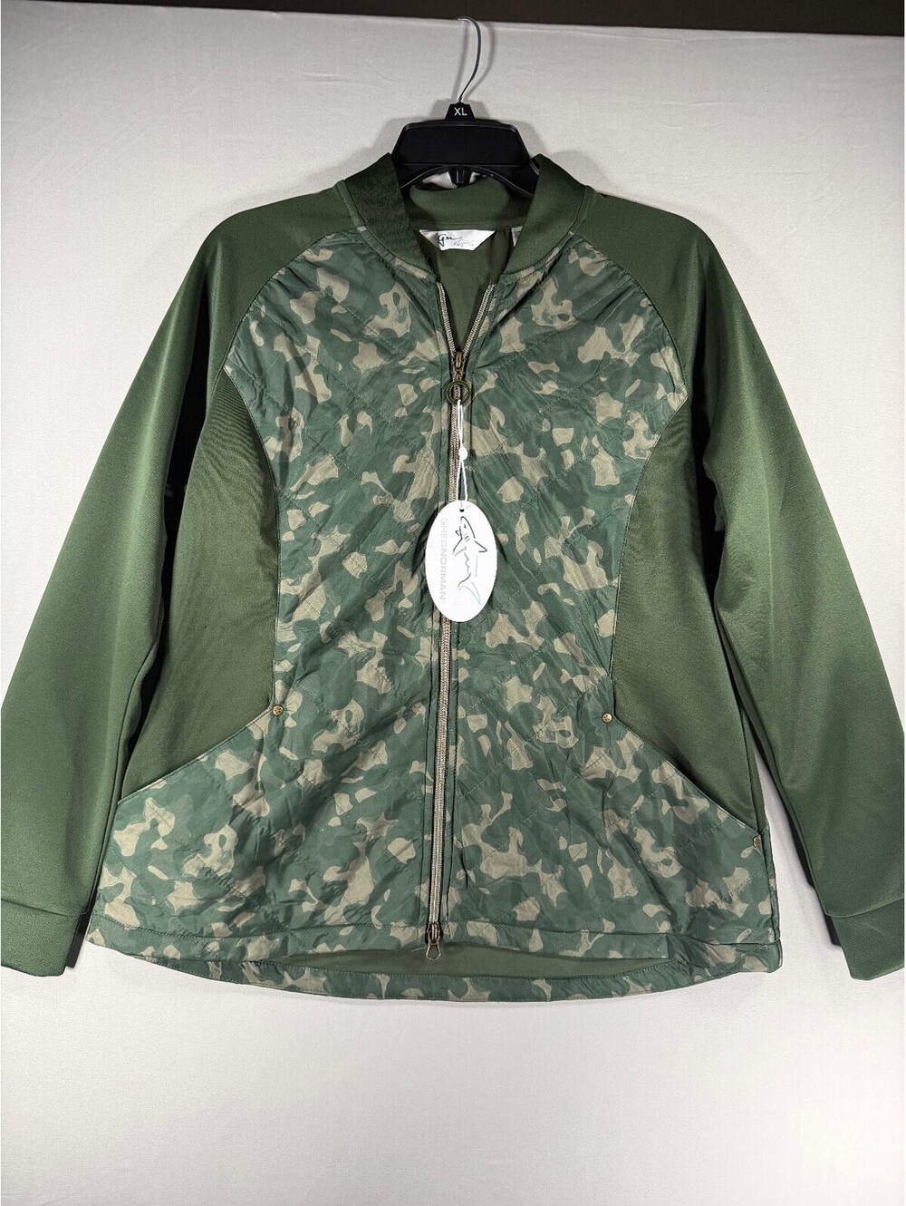Greg Norman Women's Bomber Essentials Camouflage Jacket Size Large NWT
